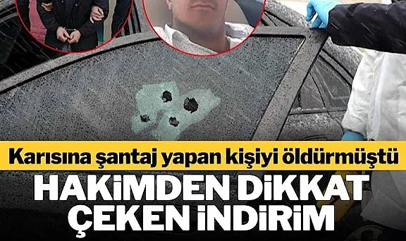 Eşine şantaj yapanı öldüren kocanın cezası düşürüldü