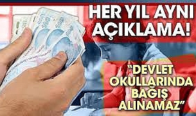 Özel okul görünümlü devlet okulu: 60 bin lira bağış isteniyor